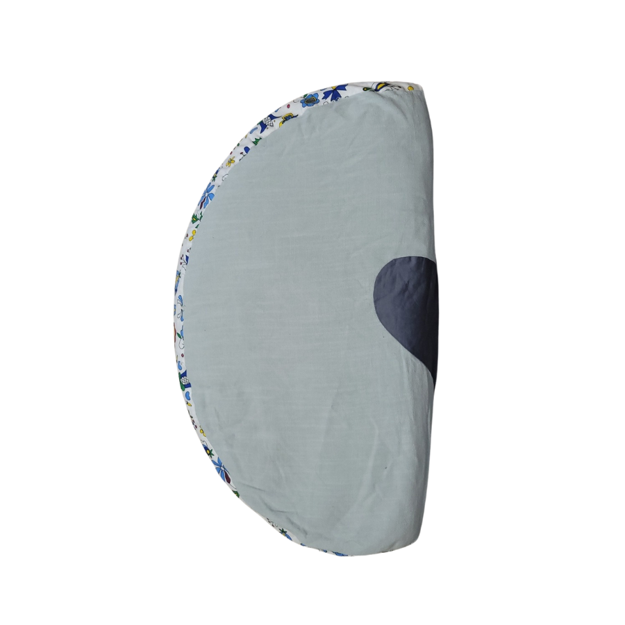 Poduszka Pół Koła Gryki Zakochany Folk (Pistacja - Szary)