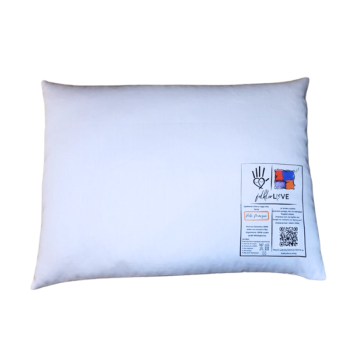 Mała poduszka z łuską gryki Jasio Wędrowniczek w bawełnie satynowej od folklorLOVE